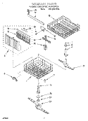 DISHRACK Diagram and Parts List for DU930QWDB5  Whirlpool Dishwasher