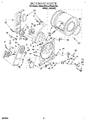 SECTION Diagram and Parts List for LER5624BN2  Whirlpool Dryer