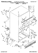 CABINET Diagram and Parts List for KTRD18KAAL00  Whirlpool Refrigerator