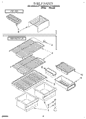 SHELF Diagram and Parts List for ET14NKXDN00  Whirlpool Refrigerator