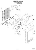AIR FLOW PARTS Diagram and Parts List for KSRX22FSST02  KitchenAid Refrigerator