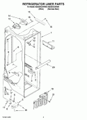 REFRIGERATOR LINER PARTS Diagram and Parts List for 6GD25DCXHS09  Whirlpool Refrigerator