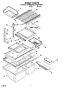 SHELF PARTS Diagram and Parts List for ET9FHTXMQ00  Whirlpool Refrigerator