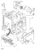 CABINET PARTS Diagram and Parts List for IJ70001  Inglis Dryer