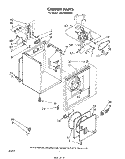 SECTION Diagram and Parts List for LE5750XMW0  Whirlpool Dryer