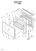 DOOR Diagram and Parts List for GR465LXKS0  Whirlpool Range