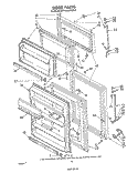 Part Location Diagram of 1100310 Whirlpool Refrigerator Door (Platinum)