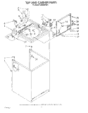TOP AND CABINET , LITERATURE AND OPTIONAL Diagram and Parts List for LA6090XSW1  Whirlpool Washer
