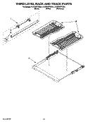 THIRD LEVEL RACK AND TRACK PARTS Diagram and Parts List for KUDS02FRWH4  KitchenAid Dishwasher