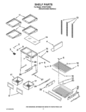 SHELF PARTS Diagram and Parts List for KFIS27CXMS3  KitchenAid Refrigerator