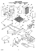 UNIT PARTS Diagram and Parts List for KSRG25FKBL15  KitchenAid Refrigerator