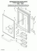 REFRIGERATOR DOOR PARTS Diagram and Parts List for CB19G7W13  Whirlpool Refrigerator