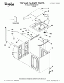 TOP AND CABINET PARTS Diagram and Parts List for 7MWTW1750YW1  Whirlpool Washer