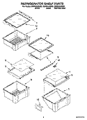 REFRIGERATOR SHELF PARTS Diagram and Parts List for GS2SHAXSS03  Whirlpool Refrigerator