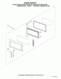 DOOR PARTS Diagram and Parts List for WMH1163XVS0  Whirlpool Microwave