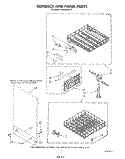 DISHRACK AND PANEL Diagram and Parts List for DU8000XR2  Whirlpool Dishwasher