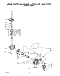 BRAKE, CLUTCH, GEARCASE, MOTOR AND PUMP Diagram and Parts List for AL3132WW1  Whirlpool Washer