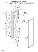FREEZER DOOR Diagram and Parts List for GS2SHGXLT01  Whirlpool Refrigerator