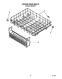 LOWER RACK Diagram and Parts List for KUDC220T2  KitchenAid Dishwasher