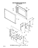 MICROWAVE DOOR Diagram and Parts List for RM288PXV1  Whirlpool Microwave Oven Combo