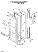 REFRIGERATOR DOOR Diagram and Parts List for RS22BRXDW01  Roper Refrigerator