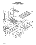 SHELF, LIT/OPTIONAL Diagram and Parts List for RT25BKXZW01  Roper Refrigerator