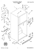 CABINET Diagram and Parts List for 3XARG493WP02  Whirlpool Refrigerator