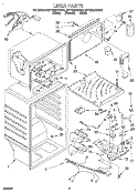 LINER Diagram and Parts List for 8ET18ZKXDW04  Whirlpool Refrigerator