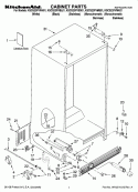 CABINET PARTS Diagram and Parts List for KSCS23FVBL01  KitchenAid Refrigerator