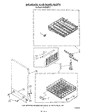 DISHRACK AND PANEL Diagram and Parts List for DU8500XT2  Whirlpool Dishwasher