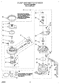 PUMP AND MOTOR Diagram and Parts List for DU8770XB0  Whirlpool Dishwasher