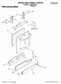 DOOR AND PANEL PARTS Diagram and Parts List for KUDC03FVSS0  KitchenAid Dishwasher