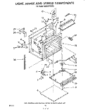 LIGHT, HINGE AND STIRRER , LITERATURE Diagram and Parts List for RM988PXKW0  Whirlpool Microwave Oven Combo