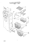 FREEZER LINER Diagram and Parts List for KSRE25FHBT01  KitchenAid Refrigerator