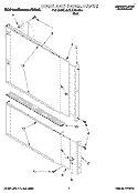 DOOR AND PANEL Diagram and Parts List for KUDX23HB0  KitchenAid Dishwasher
