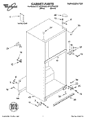 CABINET, LITERATURE Diagram and Parts List for ET1WTKXKT07  Whirlpool Refrigerator