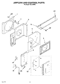 AIRFLOW AND CONTROL PARTS Diagram and Parts List for ACU124PM0  Whirlpool Air Conditioner