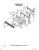 CABINET Diagram and Parts List for MH6700XW1  Whirlpool Microwave