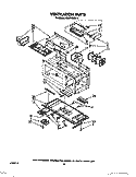 VENTILATION Diagram and Parts List for MH6700XW1  Whirlpool Microwave