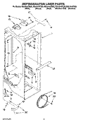 REFRIGERATOR LINER PARTS Diagram and Parts List for ED2JHAXTB00  Whirlpool Refrigerator