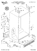 CABINET Diagram and Parts List for 4YED20TKDN02  Whirlpool Refrigerator