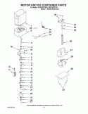 MOTOR AND ICE CONTAINER PARTS Diagram and Parts List for KSSO42QTX04  KitchenAid Refrigerator