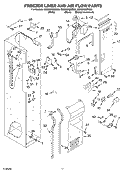 FREEZER LINER AND AIR FLOW PARTS Diagram and Parts List for KSSS36QMB00  KitchenAid Refrigerator