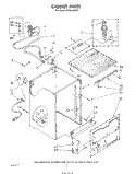 CABINET Diagram and Parts List for DP3840XPN1  Whirlpool Dishwasher