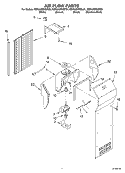 AIR FLOW PARTS Diagram and Parts List for KSRA22FKWH01  KitchenAid Refrigerator