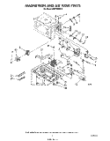 MAGNETRON AND AIR FLOW Diagram and Parts List for MW1500XS0  Whirlpool Microwave