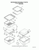 REFRIGERATOR SHELF PARTS Diagram and Parts List for 6GD5SHGXSS05  Whirlpool Refrigerator