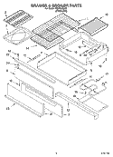 DRAWER & BROILER PARTS, MISCELLANEOUS PARTS Diagram and Parts List for GS475LELS2  Whirlpool Range