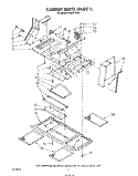 CABINET Diagram and Parts List for KHMS105S0  KitchenAid Microwave