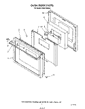 OVEN DOOR Diagram and Parts List for KGBS145SBL0  KitchenAid Wall Oven